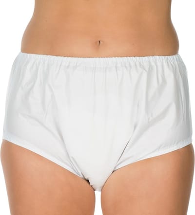 Suprima 1205 Incontinentiebroekje PVC slip, UNISEX, wit (36) (heupomtrek 90 cm)