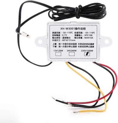 Digitale Thermostaat - Temperatuurregelaar - Temperatuur Regelen - Hoge Nauwkeurigheid - AC 220V - Zwart