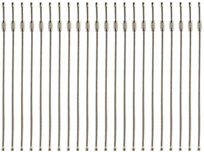 Dailygoods- Sleutelhanger Roestvrij Staal - 30 Stuks - Draad Sleutelhanger - Diameter 35mm - Duurzaam - Perfect voor Bagagelabels - Kabelsleutelhanger