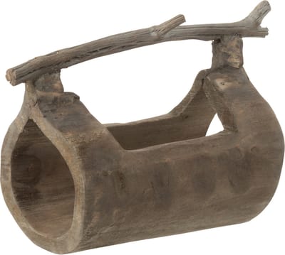 J-Line decoratie Stam Handvat - hout - naturel - small