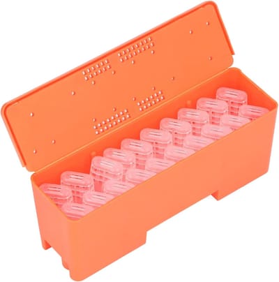 Transport Box - Bijenkooi Set - Bijenteelt Transport - Inclusief 20 Kooien - 21 x 8 x 6 cm - Transparant
