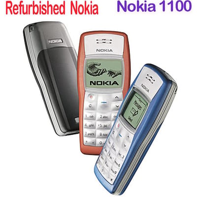 Téléphone Portable Nokia Original Reconditionné Nokia 1100 Avec 1 Carte SIM No charger bleu