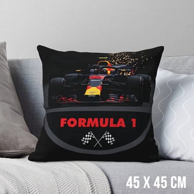 Allernieuwste.nl® Kussen Formule 1 Racing F1 - Kussenhoes Katoen Linnen - Kussenovertrek - Autosport - Kleur 45 x 45 cm