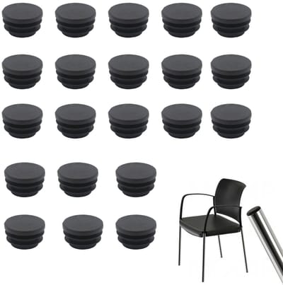 Dailygoods- Buisplug 64 Stuks - Ronde Pijp Pluggen - Meubilair Stoppers - Stoelpootdoppen - PE Materiaal - 25mm Buitendiameter - Meubelstoppers