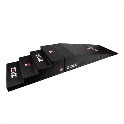 ZEUZ Handstand Ramp voor Gymnastiek, Fitness, CrossFit & Turnen - Blokken voor handen lopen – 3-Delige Blocks – Zwart