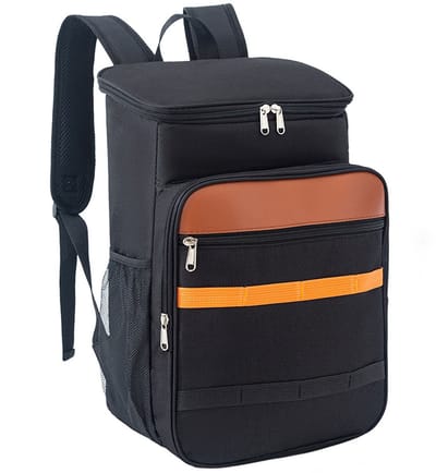 Koelrugzak 20 liter - Waterdichte geïsoleerde picknickrugzak - Met vershoudfunctie - Lichtgewicht design - Geschikt voor lunch en snacks - Ideaal voor camping BBQ wandelen en picknick - Ook voor werk of boodschappen - Zwart