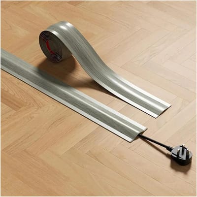 Kabelgoot Vloer - Kabelafdekking Draad - Kabels Organiseren - Zachte Flexibele PVC - 3 meter - Grijs