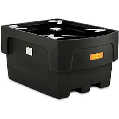 IBC-lekbak, polyetheen, 1100 l, 1500 kg, voorzetbak, inrijvakken