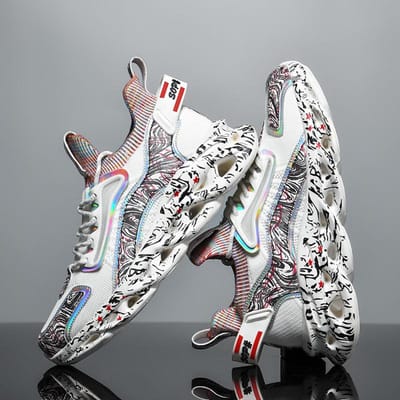Chaussures hommes baskets mâle décontracté chaussures pour hommes tenis chaussures de luxe formateur course chaussures respirantes mocassins de mode chaussures de course pour hommes 39 white