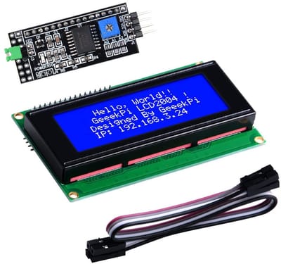 Dailygoody - IIC/I2C LCD Module - 20x4 Scherm - Blauw Backlight - Ideaal voor Arduino en Raspberry Pi - Handig voor projectontwikkeling - Geschikt voo...