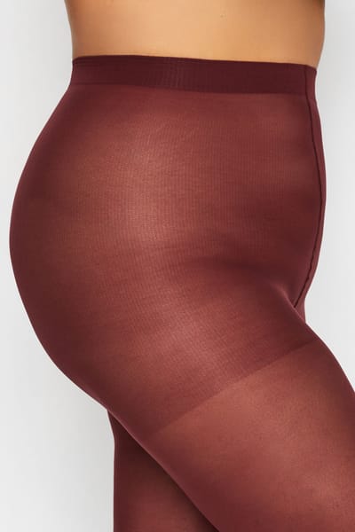Yours Premium Panty Van 50 Denier In Bordeauxroodsize 44-48