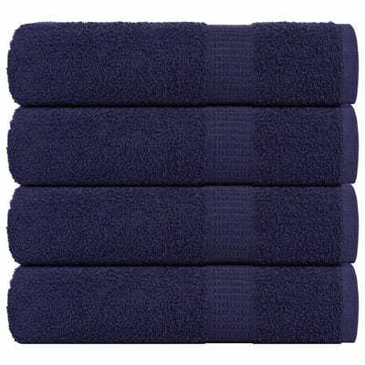 vidaXL - Douchehanddoeken - FROGN - 4 - st - 70x140 - cm - 360 - g/m² - marineblauw