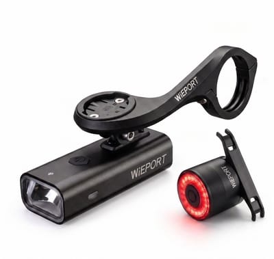 Wieport Fietsverlichting voor en achter - 800 Lumen LED Voorlamp & Achterlicht - Oplaadbaar