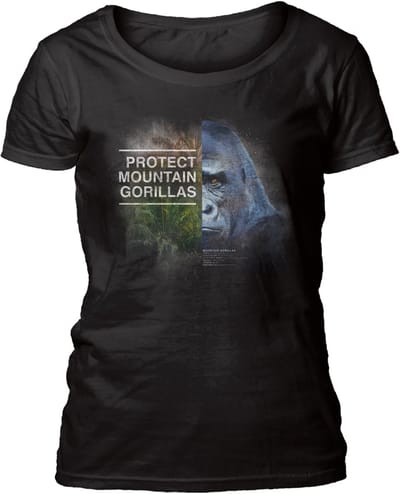 Ladies T-shirt Protect Gorilla Black S