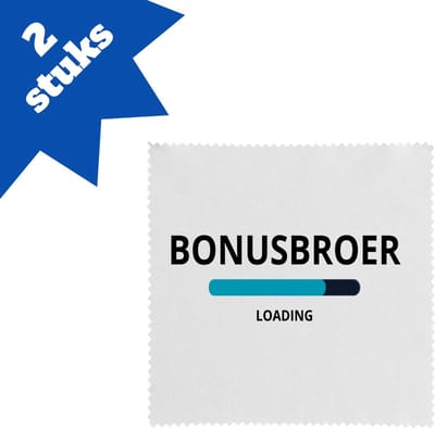 Akyol - bonusbroer loading brillendoekjes - Broer - ochtendkoffie laden - verjaardagscadeau - verjaardag - cadeau - cadeautje voor broer - broer artikelen - kado - geschenk - gift - 17,8 bij 17,8 cm - 2 stuks