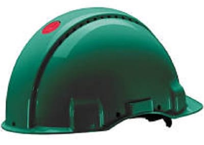 bouwhelm 3M met verstelband en Uv indicator groen