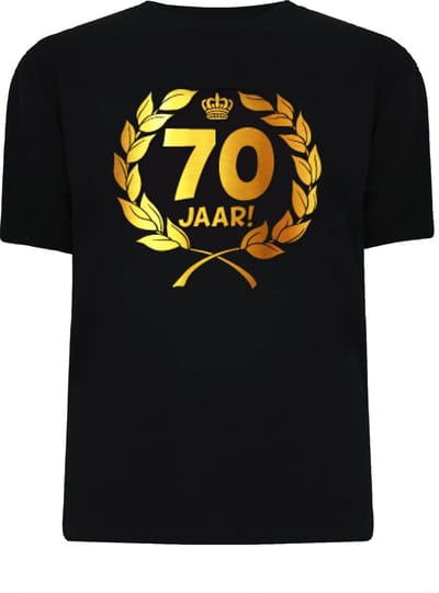 Gouden Krans T-Shirt - 70 jaar (maat xl)