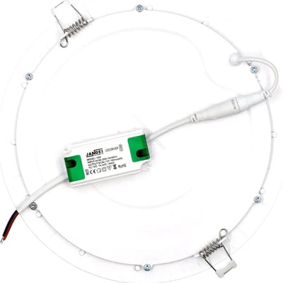Thuys – Set Van 20 18W LED Inbouw Plafondlampen Downlights Rond Plat – Met Mat Witte Aluminium Ring Driver Inbegrepen Neutraal Wit Licht 4200K