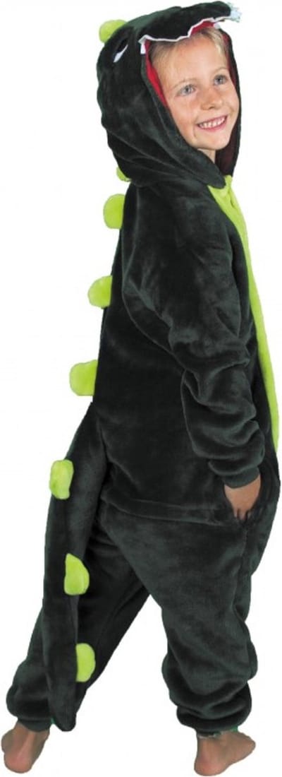 PARTYPRO - Groene dinosaurus outfit voor kinderen - 128 (7-9 jaar)