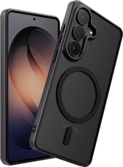 Hoesje Geschikt voor Samsung S26 - Zwart - Geschikt voor MagSafe - Slank - Sterk - Shock proof