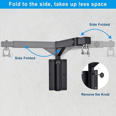 Zware Wandbeugel voor Bokszakken - Rotating Heavy-Duty Bevestiging voor Thuis, Verstelbaar voor Kickboksen en Muay Thai, Geschikt voor Binnen en Buiten.