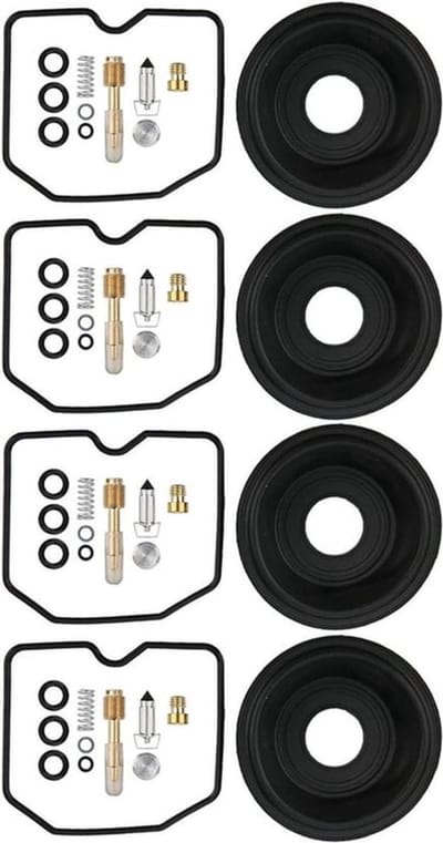 Carburateur reparatieset, 4 sets rubberen onderdelen voor carburateur revisie, geschikt voor GSF600S BANDIT 1996-2003, motoronderdelen, onderhoudsset, vervangingsonderdelen