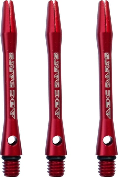 ABC Darts - Dart Shafts - Aluminium Rood - In Between - 3 sets (9 stuk)
