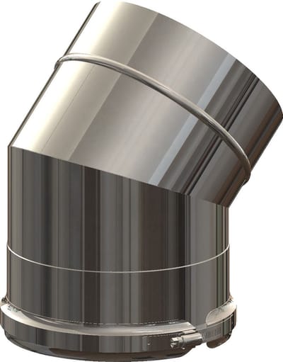 ATEC 45°-bocht DN125/190 RVS blank, 704715