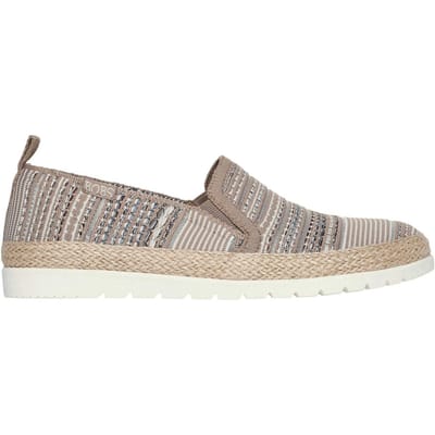Skechers Espadrilles voor dames met dubbele elastische inzet en geweven bovenwerk, zonder veters (Veelkleurig)