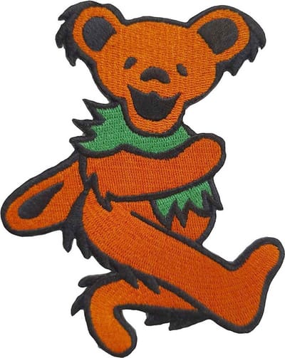 Grateful Dead - Orange Dancing Bear Patch - Oranje