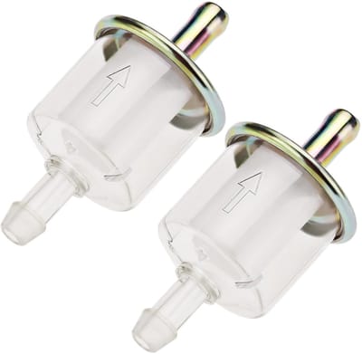Dailygoody - Inline brandstoffilterpatronen - Verbeterde brandstoffiltering - 2 stuks - 8 mm brandstofslang - Compatibel met grasmaaiers - Hoogwaardig