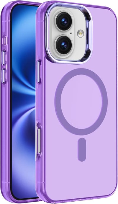 Magnetische hoes Geschikt voor: iPhone 16 Plus - Compatibel met Magsafe - Slank, dun, schokbestendig hoesje - Paars