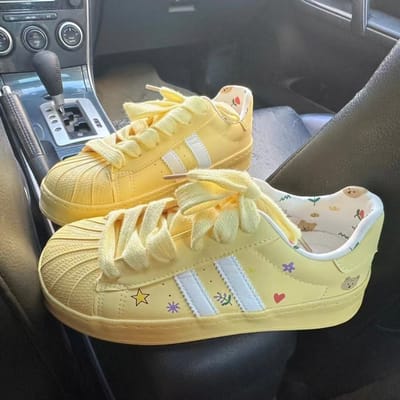 Gele plate schoenen met dikke zolen voor studenten, veelzijdige sportieve casual schoenen voor dames 40 beige