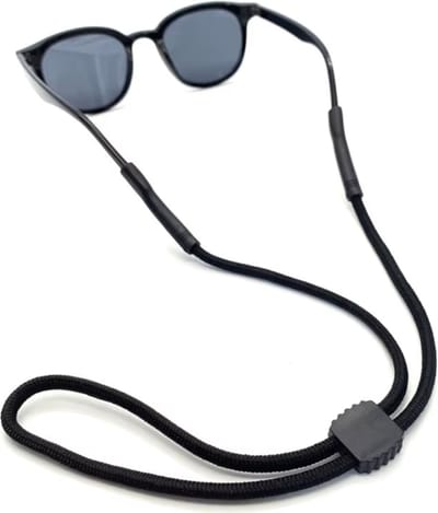 Actie4you® - Brillenkoord Voor Sport en Avontuur – Zwart - Houd je Bril Veilig en Stevig - Brillenbandje - Sportbril Houder - Voorkomt Uitglijden - Zonnebril Koord - Bril Touwtje - Koord Bril - Anti-Slip - Verstelbaar - 64 CM - Brilkoord