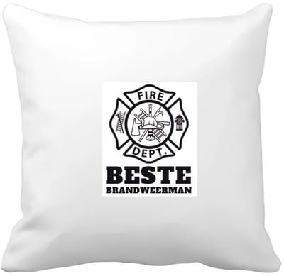 Akyol - beste brandweerman Kussen hoes - Beste brandweerman - firefighter - cadeau - 40 bij 40 cm