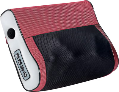 Multifunctioneel Nek- en Schoudermassageapparaat – Elektrisch Massageapparaat met 6 Warmte- en Kneedfuncties voor Nek, Schouders en Rug – Ontspanning, Pijnverlichting en Thuisgebruik-Rood