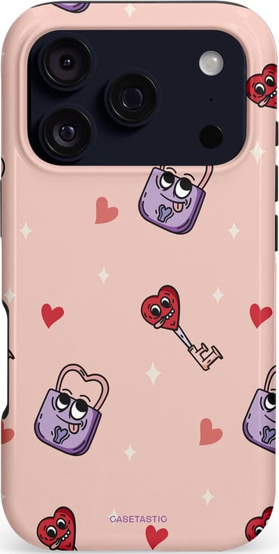 Casetastic hoesje geschikt voor Apple iPhone 17 Pro - MagSafe - Dubbellaagse bescherming - Jij bent mijn match - Fashion Case - Perzik Zand