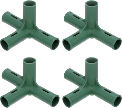 4 Stuks 19mm Dunne Frame Koppelingen Rechthoekig 4-weg Voor Tuinbouw en Kassen