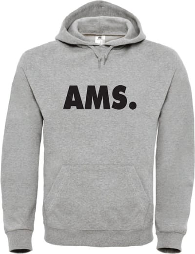 Hoodie grijs XXL - AMS - zwart - soBAD. | Amsterdam | Unisex | Hoodie heren | Hoodie Dames