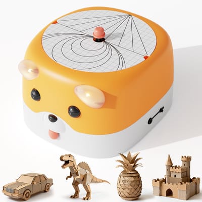 Creative Papiersnijder - Home Rolsnijmachine - STEM Speelgoed - Verborgen mes, veilig in gebruik - Ideaal voor thuisleren, school kunstlessen - creatief leermiddel voor kartonnen knutselprojecten - Verjaardagscadeaus voor kinderen