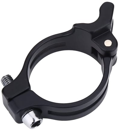 Dailygoods - Fietsomwerper - Klem Adapter - Duurzaam en Roestvrij - 31,8 mm - Fietsaccessoire - Voor eenvoudig gebruik - Zwart