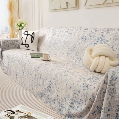 Bankovertrek Plaid - Sierdeken Sofa - Meubels Beschermen - Vintage Stijl - 180 x 260 cm - Beige