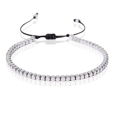 LGT JWLS Dames Armband - 4mm Cube Zilver