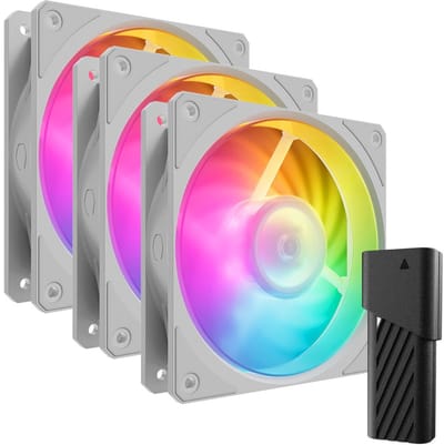 Cooler Master Mobius 120P ARGB White Edition - 3-Pack Fan Kit - 120mm - White