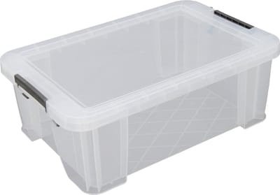 Whitefurze Opbergbox - 15 liter - Transparant - 47 x 30 x 17 cm - kunststof - opslag oplossingen - kist - met deksel