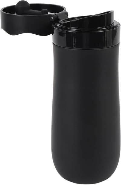 Draagbare Koffiezetter - French Press - Koffie Maken - Dubbelwandig Geïsoleerd - 320 ml - Zilverkleurig