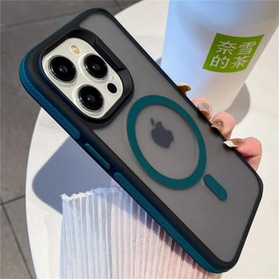 Cadre de luxe Coloré Mat Translucide Magnétique Pour Magsafe Coque Pour iPhone 14 11 12 13 15 Pro Max Plus Housse de Chargement Sans Fil For iPhone 12 ProMax