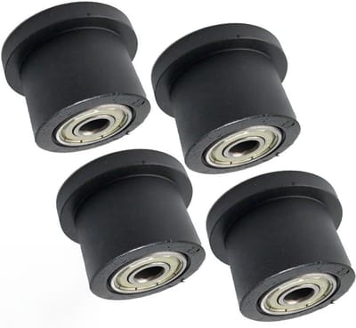 Roeimachine Lagerschijf - Fitness Accessoires - Fitness Apparaten - Set van 4 stuks - 8mm Binnendiameter - Zwart