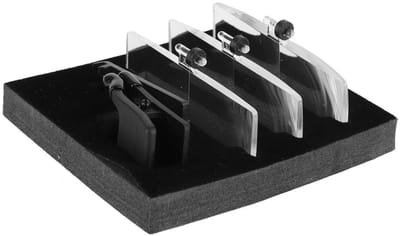 Dailygoods- Vergrootglas Clip-On 1.5x/2.5x/3.5x - 3 Stuks - Opklapbaar - Hars Lens 75x28mm - Voor Lezen/Precisiewerk - Hoogwaardig Materiaal - Loep