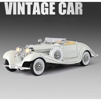 1:24 1936 Benzs 500K Legering Auto Model Diecast Metaal Speelgoed Klassiek Voertuig Auto Model Simulatie Geluid En Licht Verzameling Kinderen Cadeau